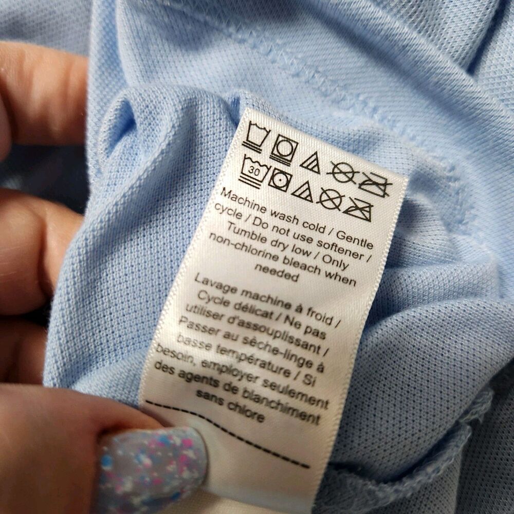 UNTUCKit Mens Short Sleeve Regular Fit Ceasar Polo Shirt XL Sky Blue W/ pocket - Picture 6 of 10